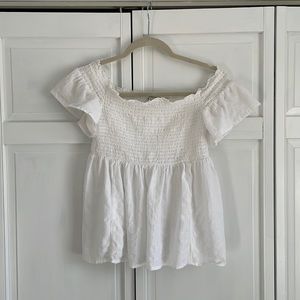 White off-shoulder top, size medium